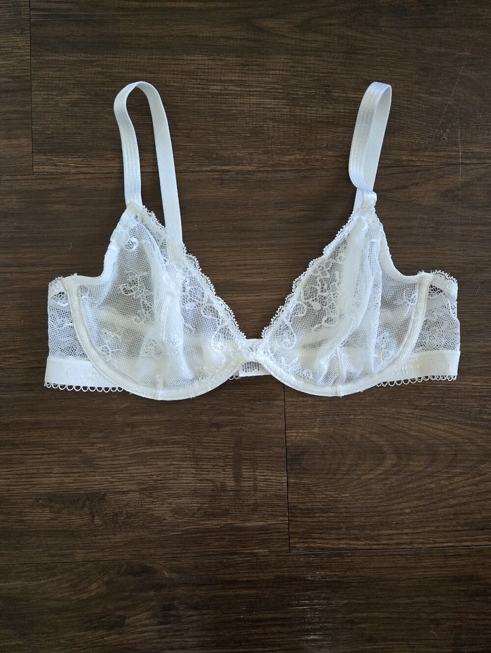 Calvin Klein White Lace Bra 34B
